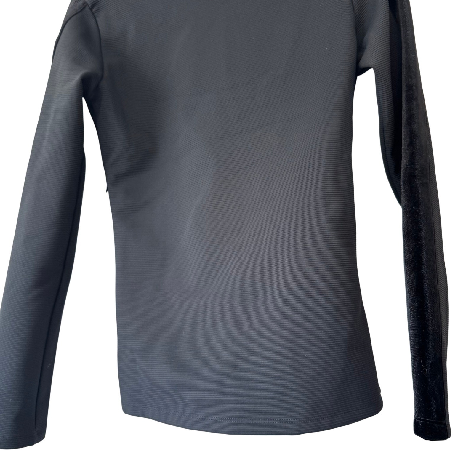 Nwot My Sunday Ski Ribbed Zip Up Mid Layer - Black — image 4 of 8
